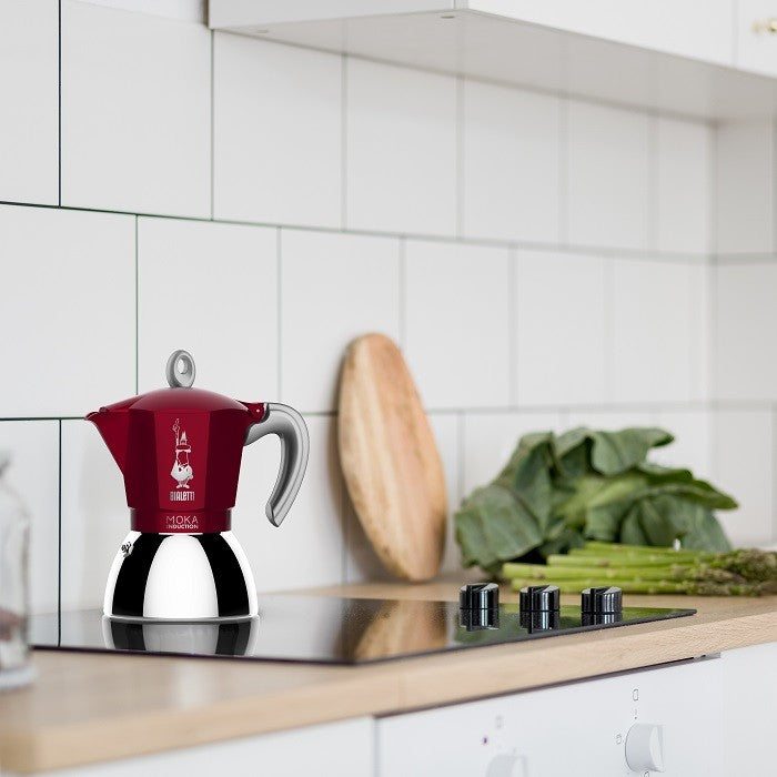 Moka kávovar Moka Induction, 6 šálok – červený