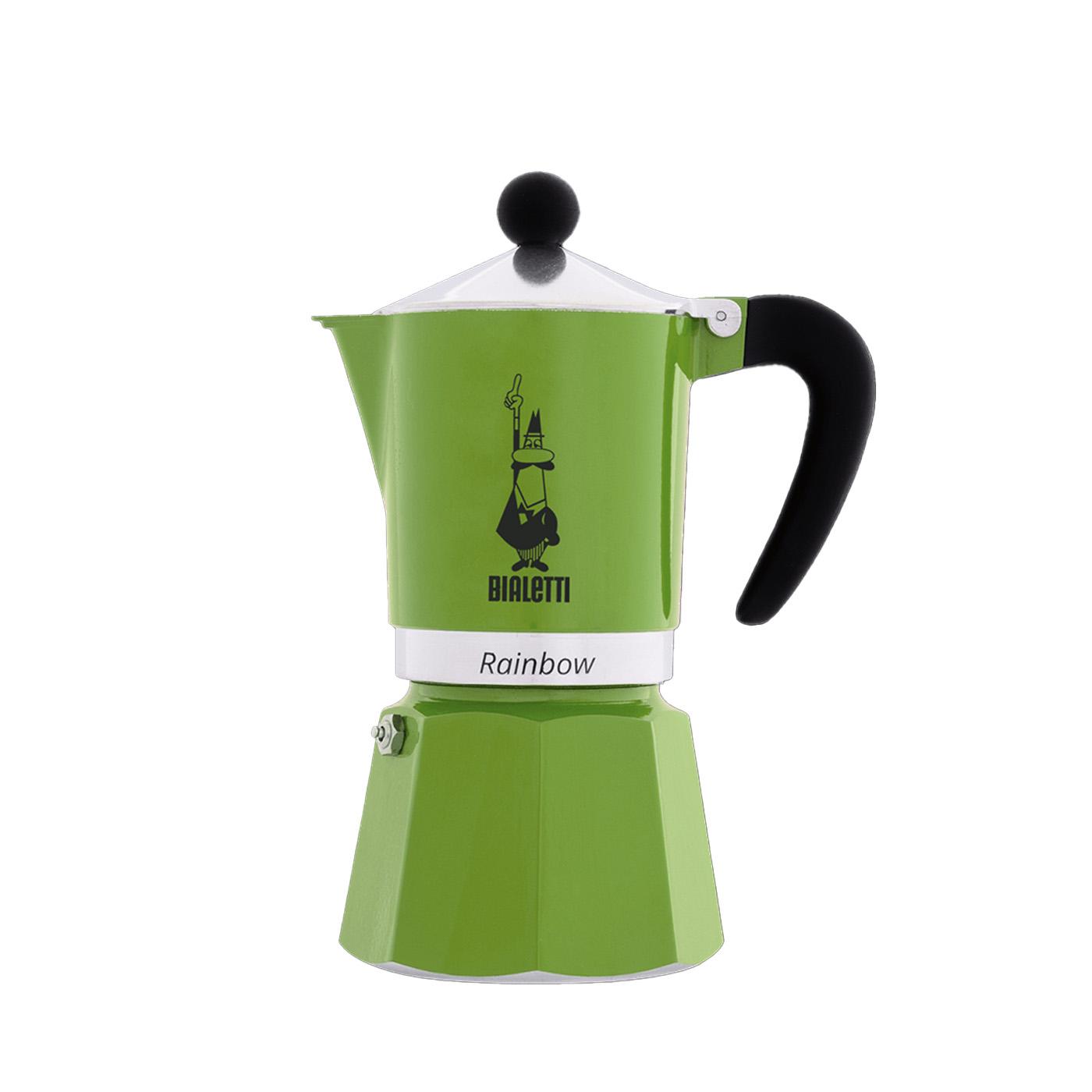 Moka kávovar rainbow, 6 šálok – zelený