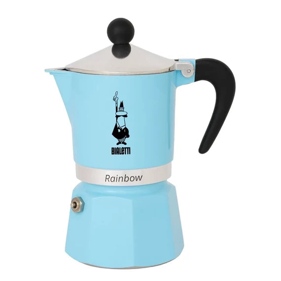 Moka kávovar rainbow, 3 šálky – svetlomodrý (Azzurra)
