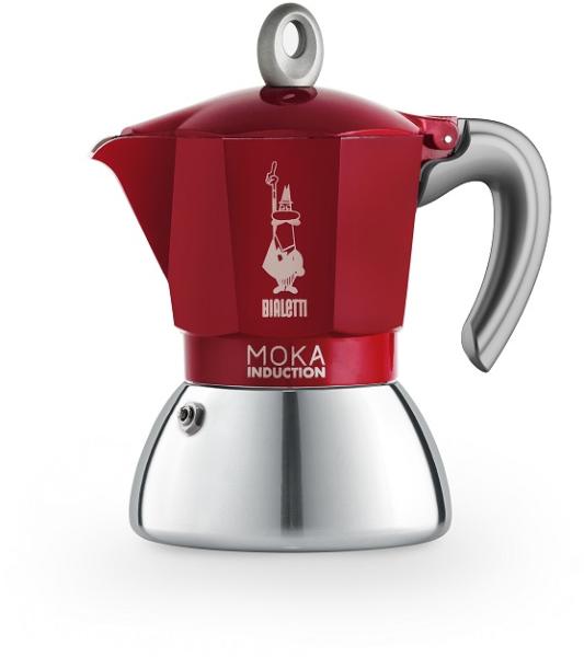 Moka kávovar Moka Induction, 4 šálky – červený