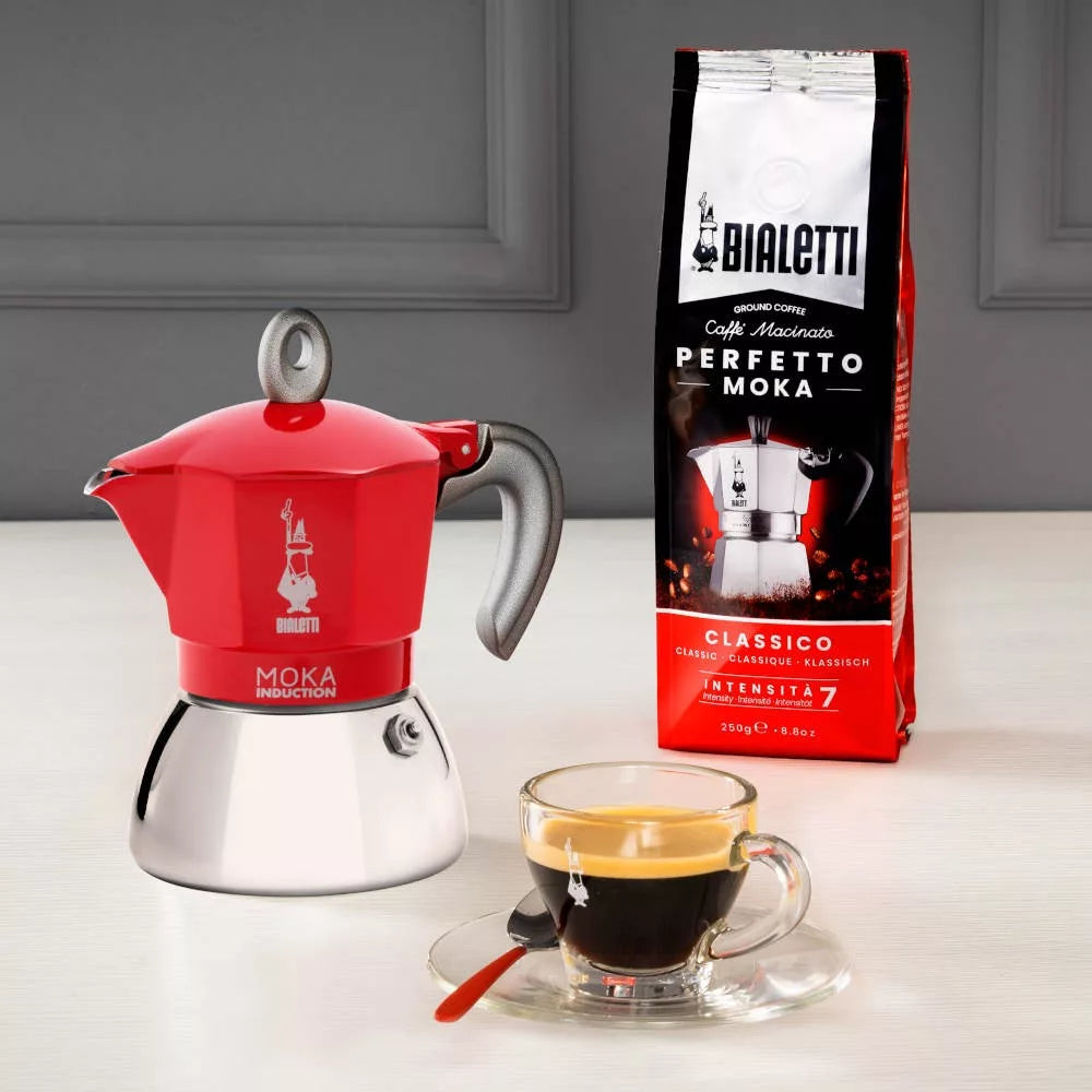 Moka kávovar Moka Induction, 4 šálky – červený