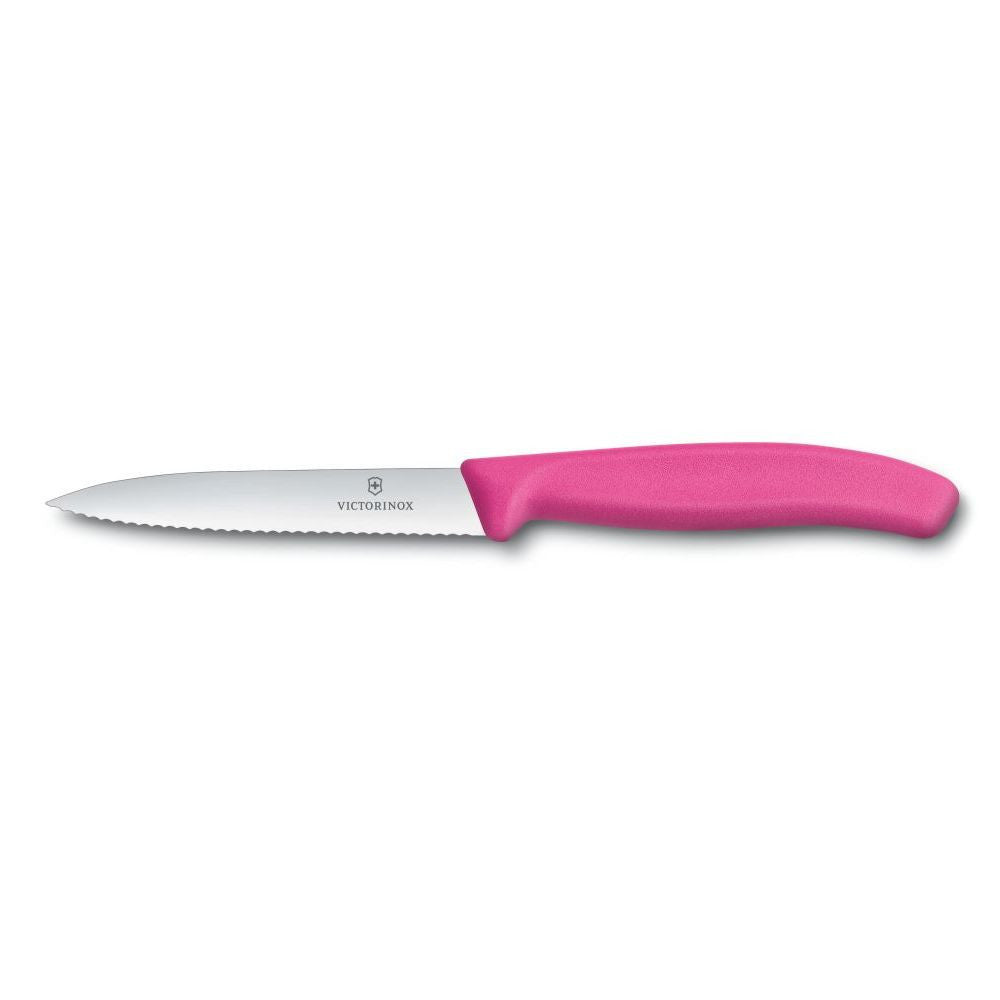 Swiss Classic Chopping Knife Serrated Pointed 10 cm Pink