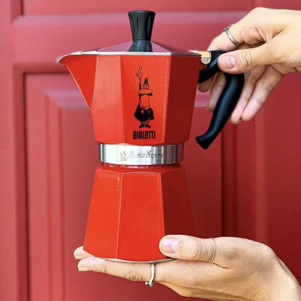 Moka kávovar Moka Express, 6 šálok – červený