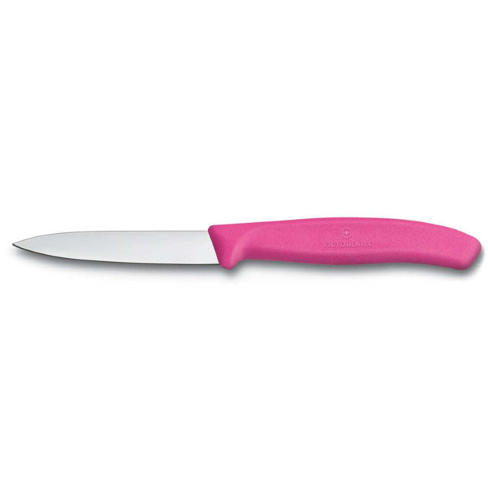 Swiss Classic Vegetable Knife Straight Pointed 8 cm Pink