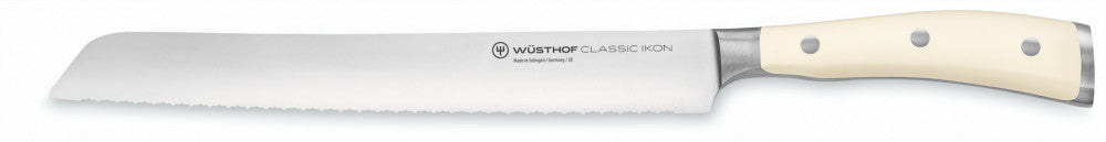 Classic Ikon Creme Bread Knife 23 cm Double Serrated