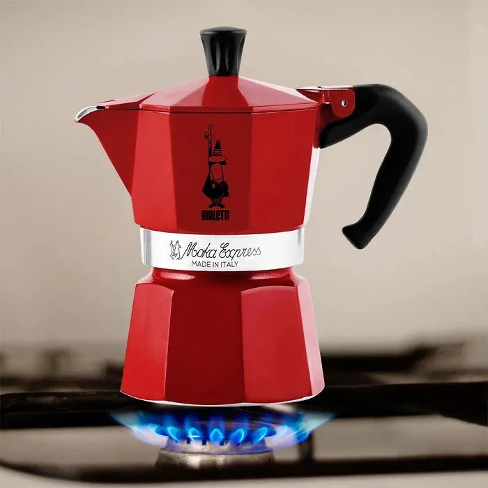 Moka kávovar Moka Express, 3 šálky – červený