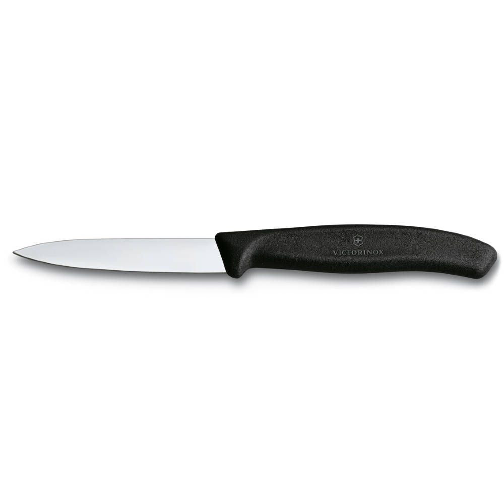 Swiss Classic Vegetable Knife Straight Pointed 8 cm Black